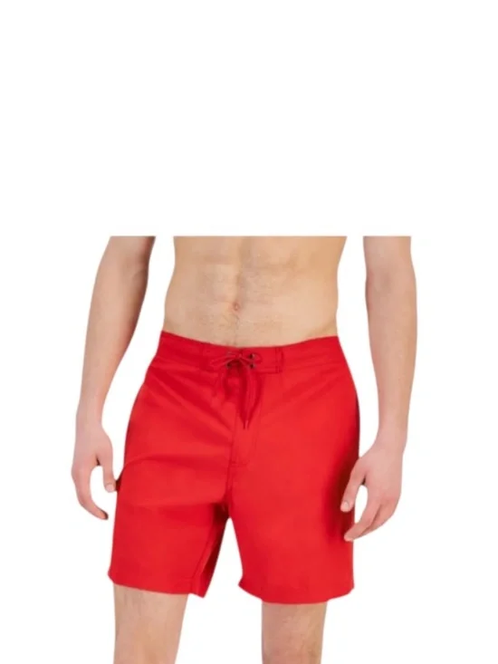 Club Room Men's Solid Quick-Dry 7" E-Board Shorts, Fire Size M -NWT - Picture 1 of 1